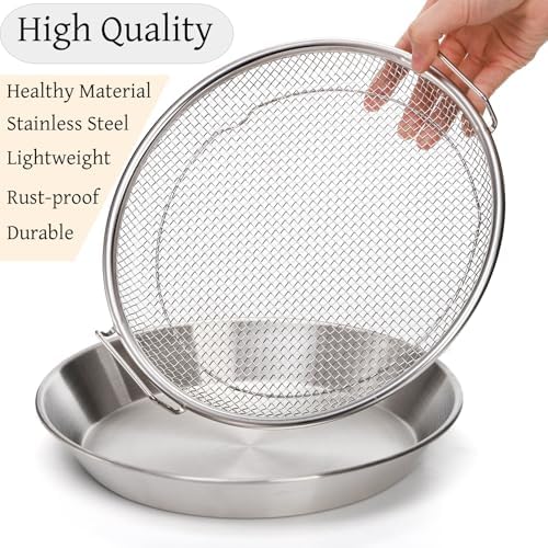 Premium stainless steel mesh pan for oil filtration