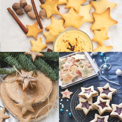HiHITAOO Star Cookie Cutter Set 6pcs - Compact Perfect for Star-Shaped Cookies