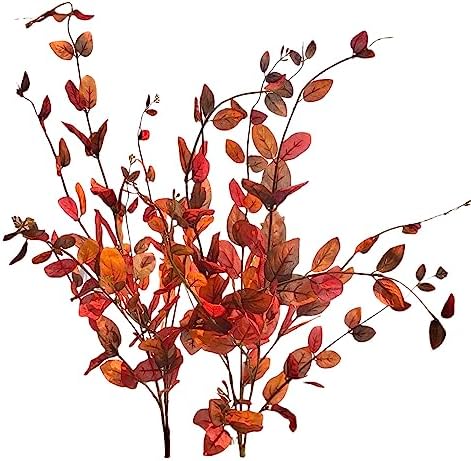 Vibrant Rustic Leaves Bush Set for Fall Decor