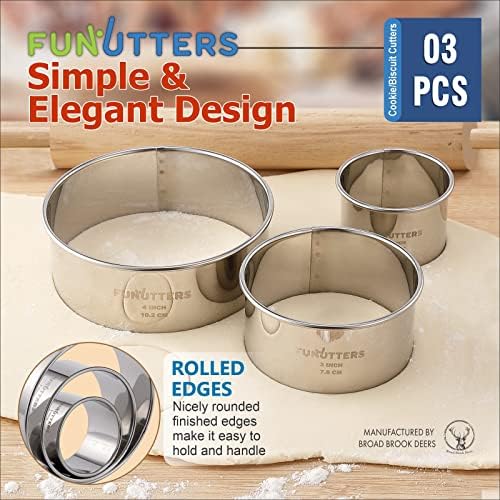 Funutters Premium Cookie Cutter Set 2-4 Heavy Duty for Baking