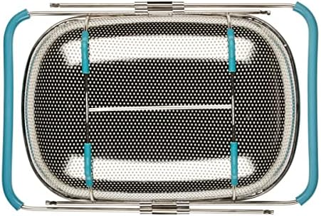 Rachael Ray 45 Quart Over-the-Sink Colander with Agave Blue Handles