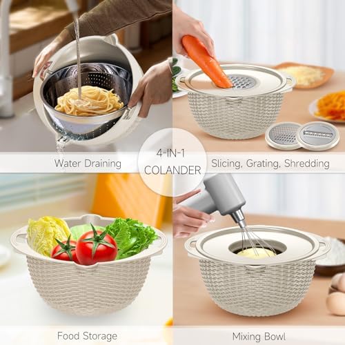 Balavina 4-in-1 Colander With Bowl Set