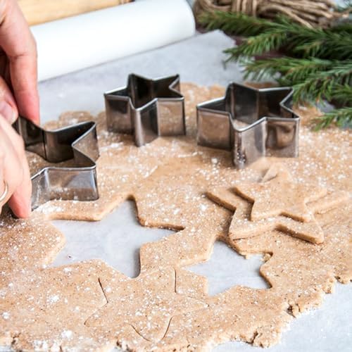 HiHITAOO Star Cookie Cutter Set 6pcs - Compact Perfect for Star-Shaped Cookies