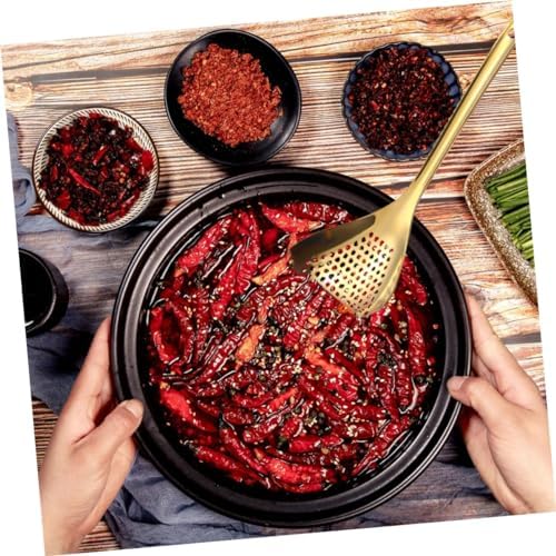 Golden 304 Stainless Steel Colander Heat-Resistant Design