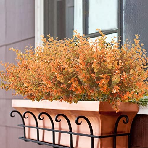 10-Pack Fall Boxwood Artificial Plants for Autumn Decorations