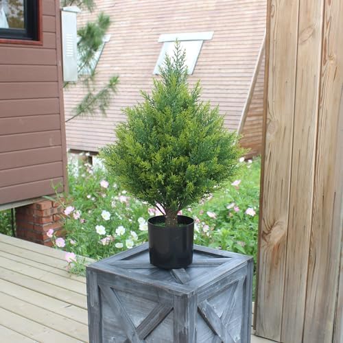 JoyPower 19 artificial cedar topiary ball tree