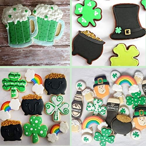St Patricks Day Shamrock Cookie Cutters Set of 6