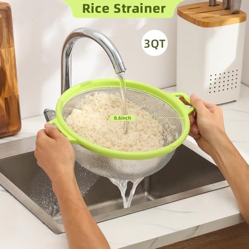 3 Qt Stainless Steel Colander with Micro porous Handle Kitchen Tool