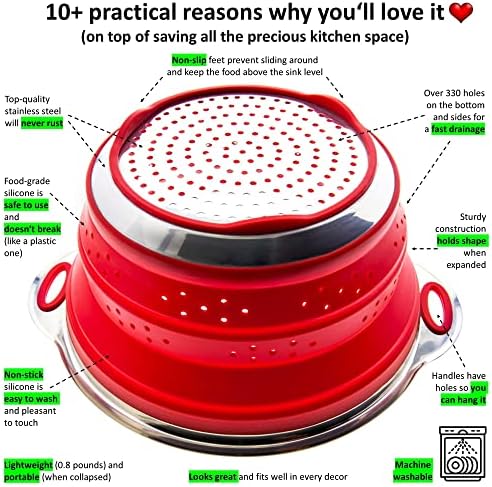 Collapsible Colander Funnel for RV Storage