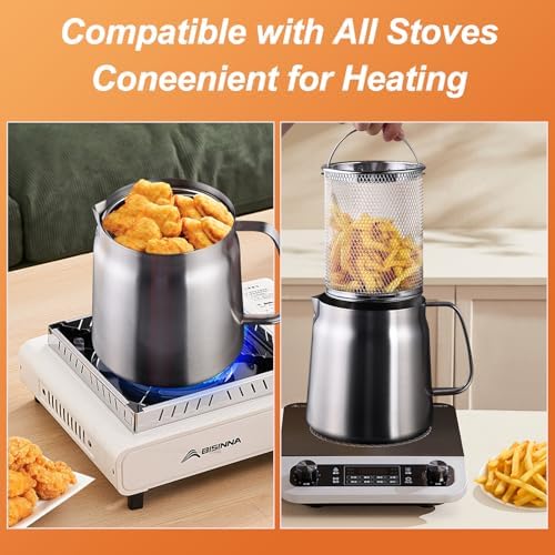 Stainless Steel Multifunctional Oil Filter Pot 68oz