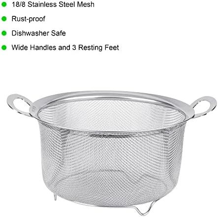 2-Piece Stainless Steel Strainers with Handles for Kitchen Use