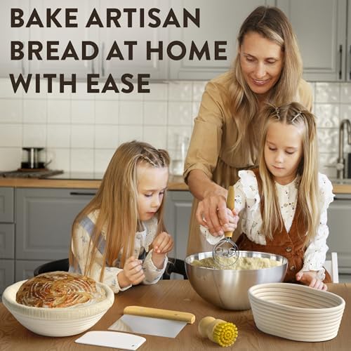 Complete Bread Proofing Baskets Set - Premium Sourdough Kit