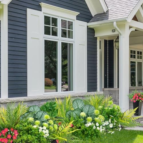 20 Pcs Artificial Plants for Outdoor Garden Decor