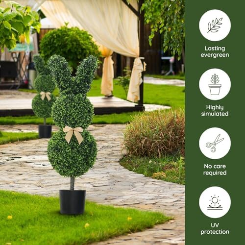 CUTE RABBIT TOPIARIES FOR YOUR DECOR