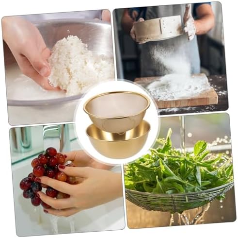 Stainless Steel Drain Basket with Spout for Fruit Vegetable Washing