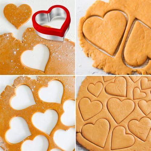 12-Piece Heart Cookie Cutter Set for Valentines Day
