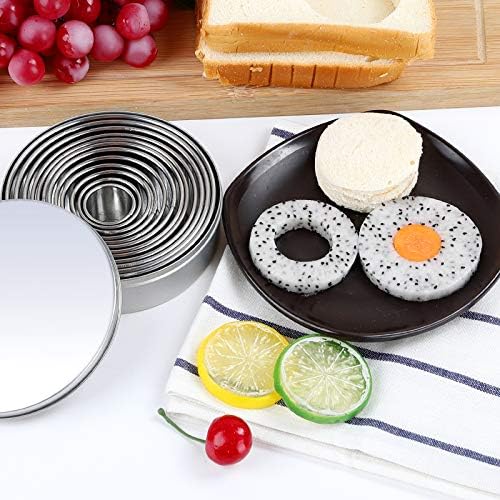 Winerming Round Cookie Cutters Set 12 Pieces