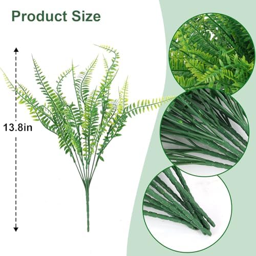 Breathtaking 24-Piece Boston Fern Artificial Plants for Home Outdoor Use