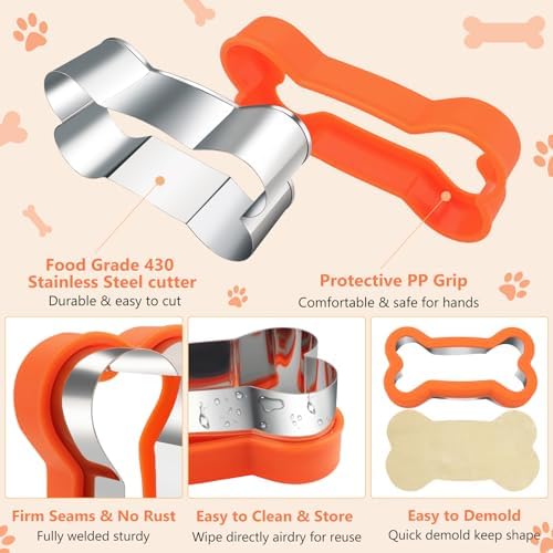 HiHITAOO Dog Cookie Cutters Set