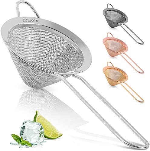 Zulay Kitchen 304 Stainless Steel Colander Fine Mesh Rust-Proof Easy to Clean