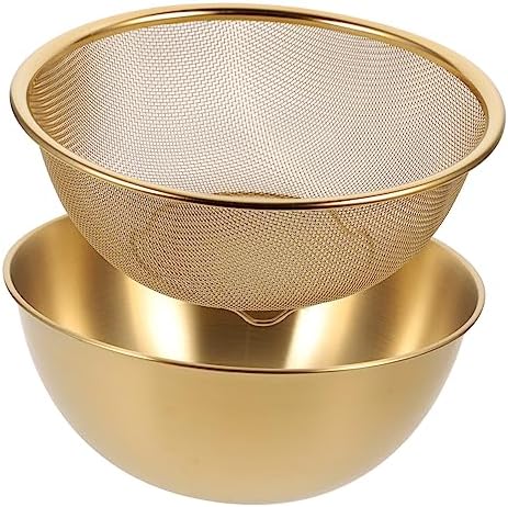 Effortless Vegetable Colander Stainless Steel Mesh Basket for Kitchen Use