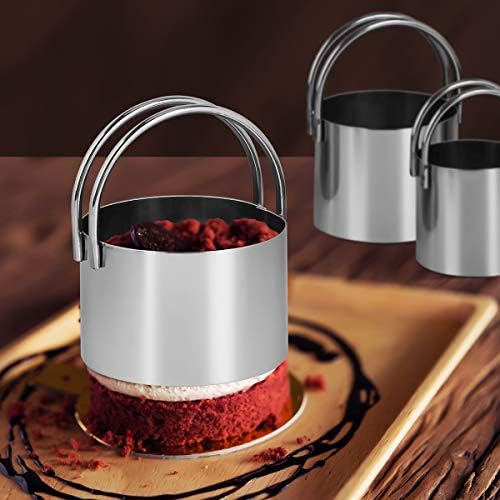 Stainless Steel Round Cookie Cutter Set with Handles