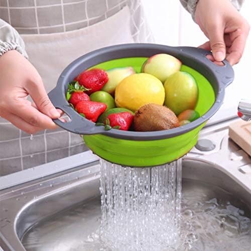 QiMH Collapsible Colander SetPerfect for Speedy Meal Prep Space-Saving Design