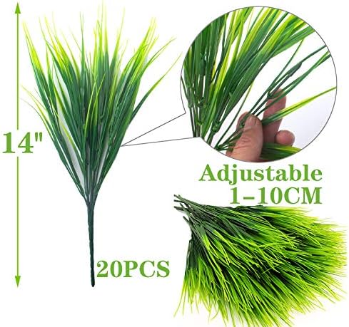 Create a_packets Artificial Outdoor Plants Fake Wheat Grass Greenery Shrubs