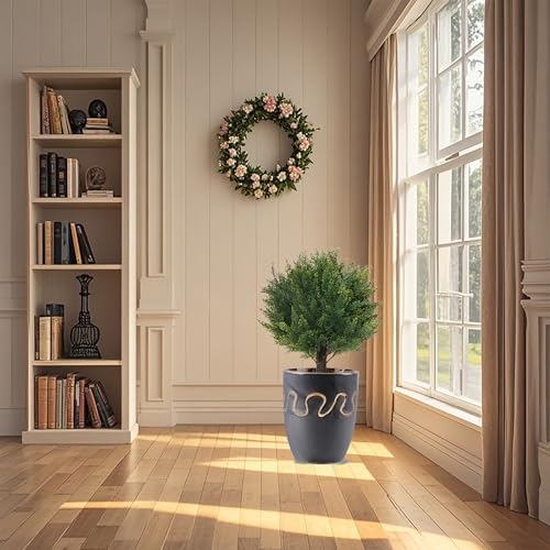 16 Artificial Cedar Topiary Balls Set of 2