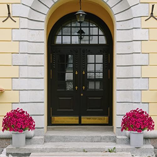 15 Fuchsia Outdoor Artificial Flowers - UV Resistant No Fade