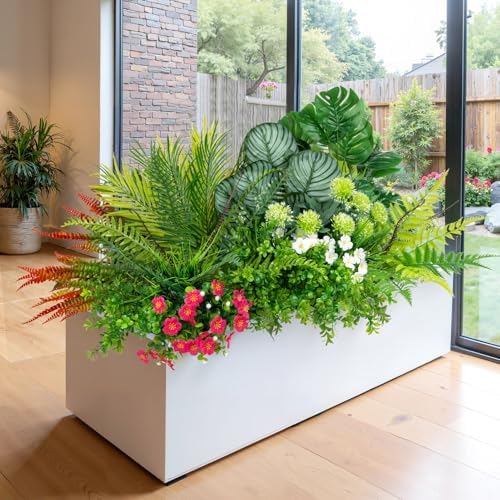 20 Pcs Artificial Plants for Outdoor Garden Decor
