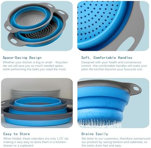Adjustable Silicone Colander Set