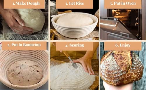 9-inch Round Rattan Handmade Brotform Dough Proofing Basket SUGUS HOUSE