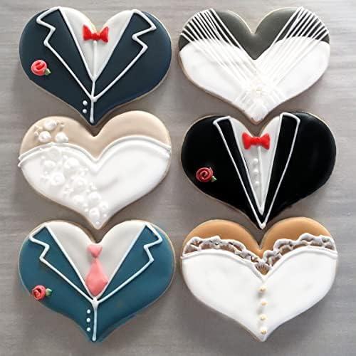 Valentines Day Heart Cookie Cutters 5-Piece Set for Baking and Crafts