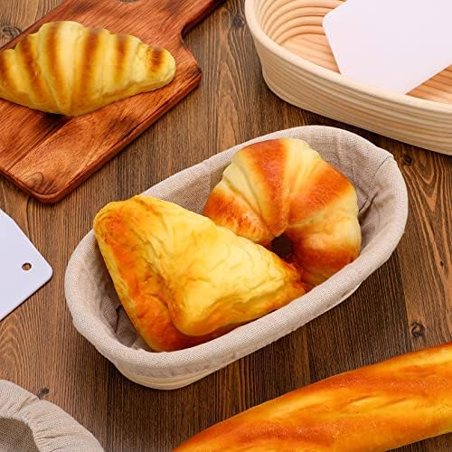 Ideal for Sharing 4 Rattan Proofing Basket Set for Baking