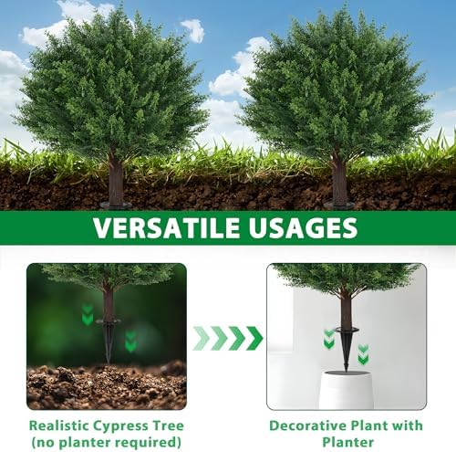 Grooo Artificial Cypress Tree Set of 2
