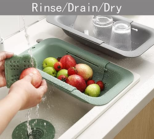 Adjustable Silicone Strainer Collapsible Kitchen Tool with Clips for Stress-Free Straining