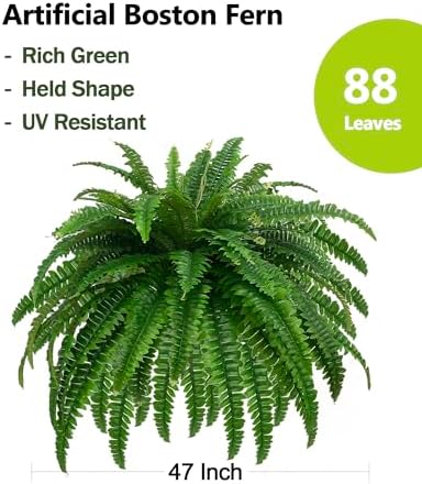 Large Fake Boston Fern with 88 Branches