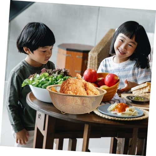 Stainless Steel Rice Strainer Basket with Double Handled Design