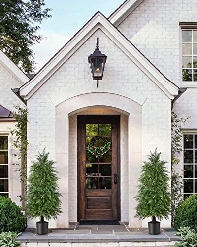 High-Quality Cedar Topiaries for Front Porch Dcor