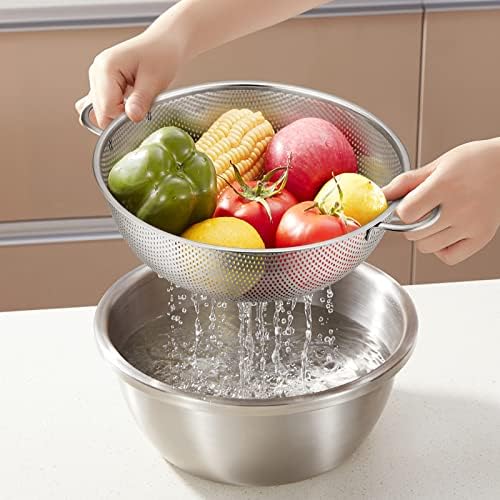 E-far Premium 3-Piece Stainless Steel Colander Set