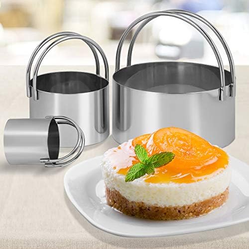 Stainless Steel Round Cookie Cutter Set with Handles