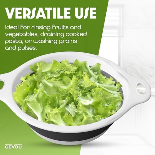 Collapsible Kitchen Colander for Veggie Removal Perfect for Frequent Users