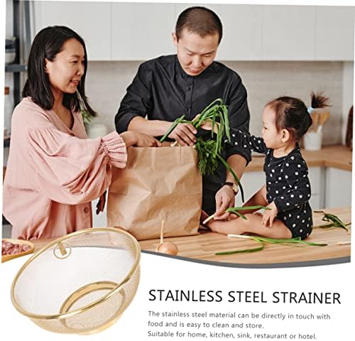 Collapsible Metal Colander Stainless Steel Strainer with Fine Mesh - Durable and Multi-Purpose