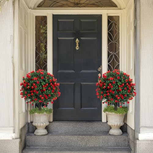 AOKIIE Realistic Boxwood Topiaries - Outdoor