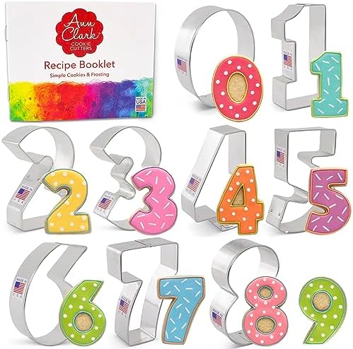 Number Cookie Cutters Teach Math Baking 9-Piece Set in USA