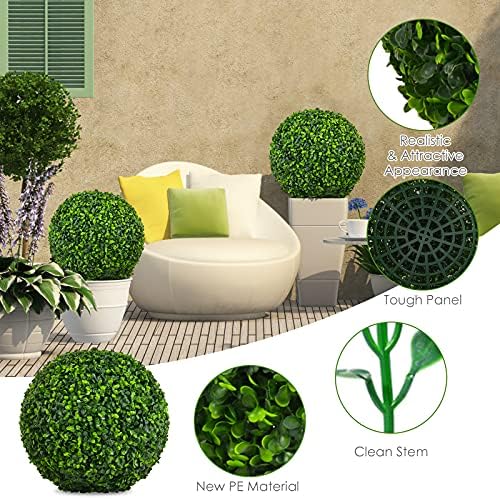 Elegant Boxwood Topiary Ball Set for Home Garden Decoration