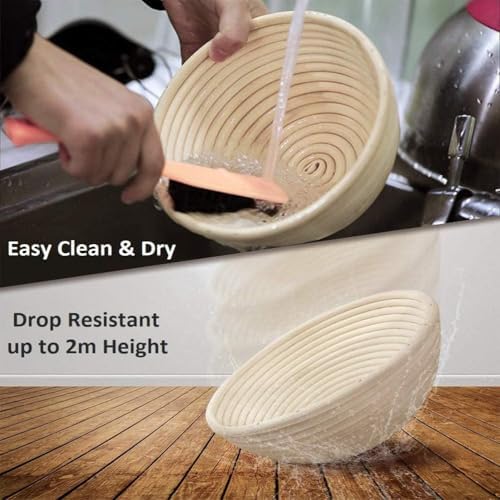 Sourdough Proofing Basket Set for 10-inch Ovals 2-Piece