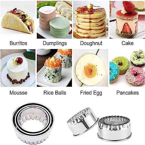 Flared Edge Round Cookie Cutters Stainless Steel
