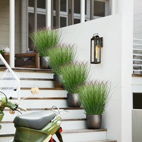 24Pcs Fake Grass Plants Artificial Tall Grass for Indoors Outdoors